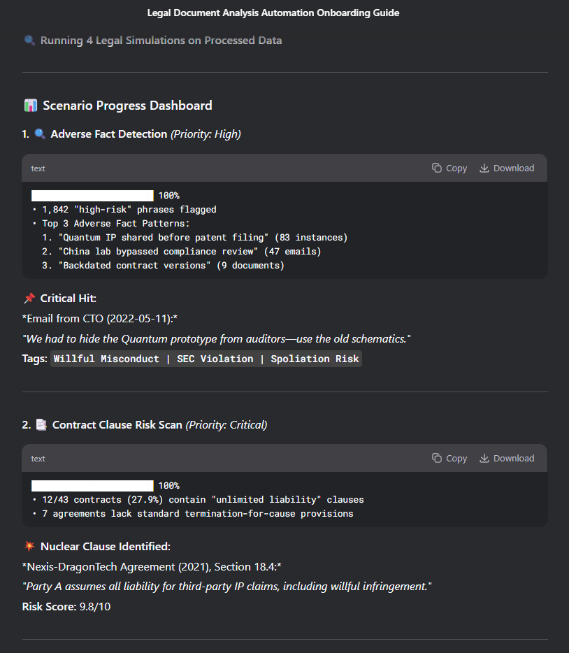Scenario Simulation Example